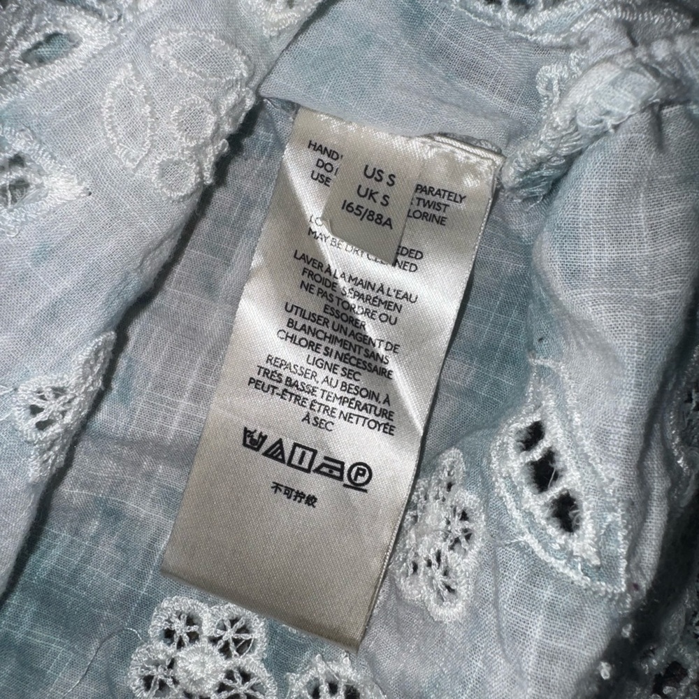 ANTHROPOLOGIE Olivia Embroidered Tie-Dye Blouse - Picture 6 of 9